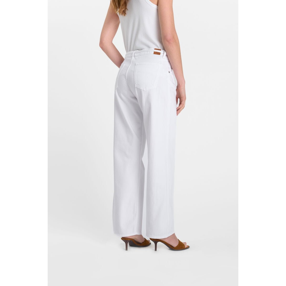 Jeans loose, large wide leg , longueur 34 white, LE TEMPS DES CERISES