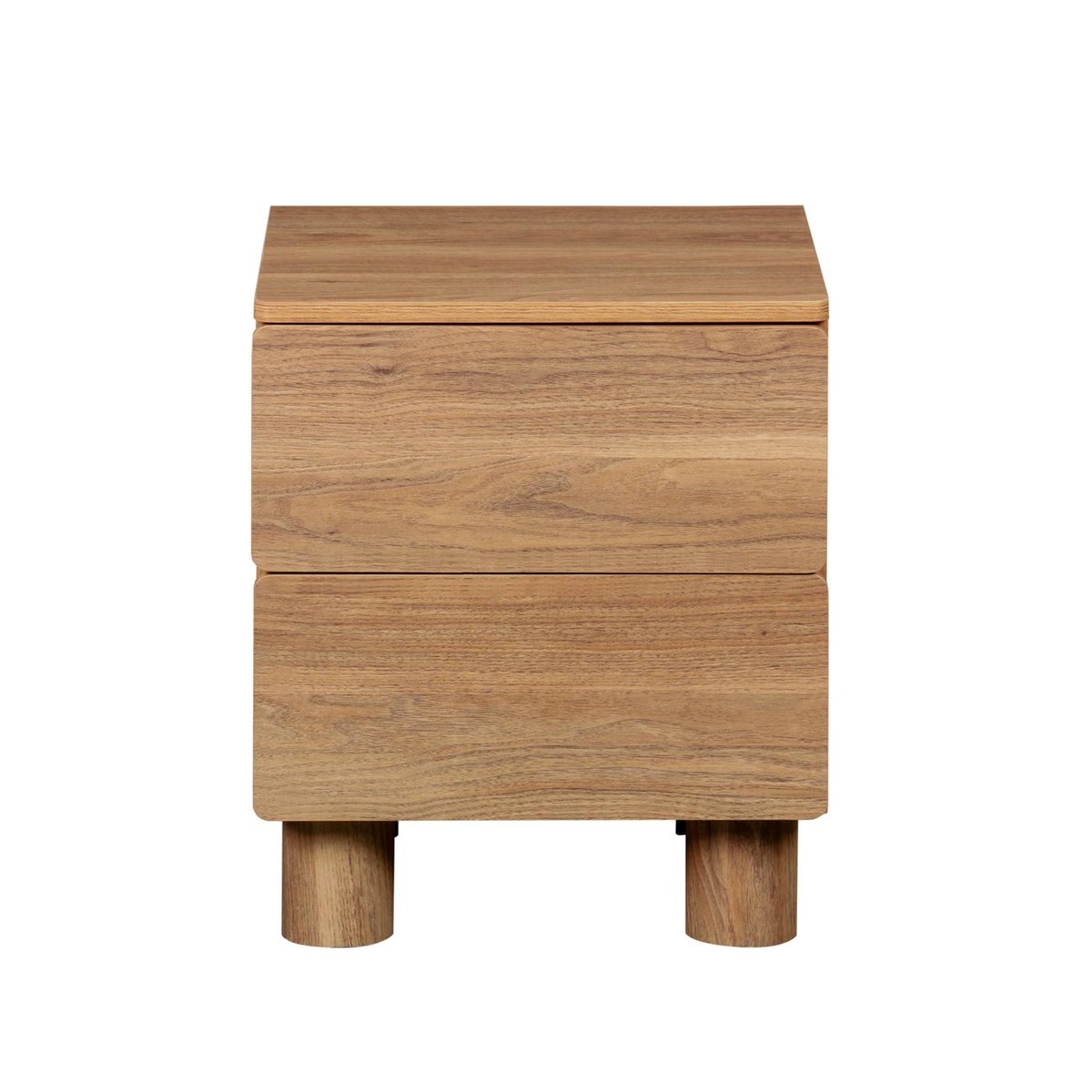 Table de chevet décor bois 2 tiroirs  AYANA bois de noisetier, SWEEEK
