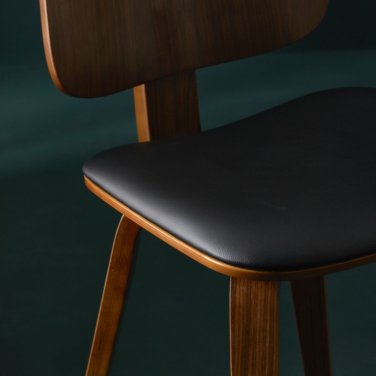 Lot de 6 chaises en vinyle noir H80,5 cm - BRAND noir, SIGNATURE