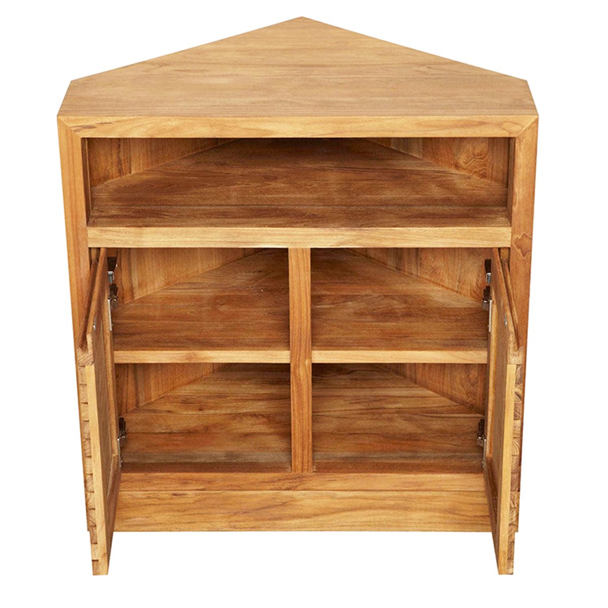Meuble sous vasque à poser d'angle en teck 85 cm - Corner naturel, WILDWATER