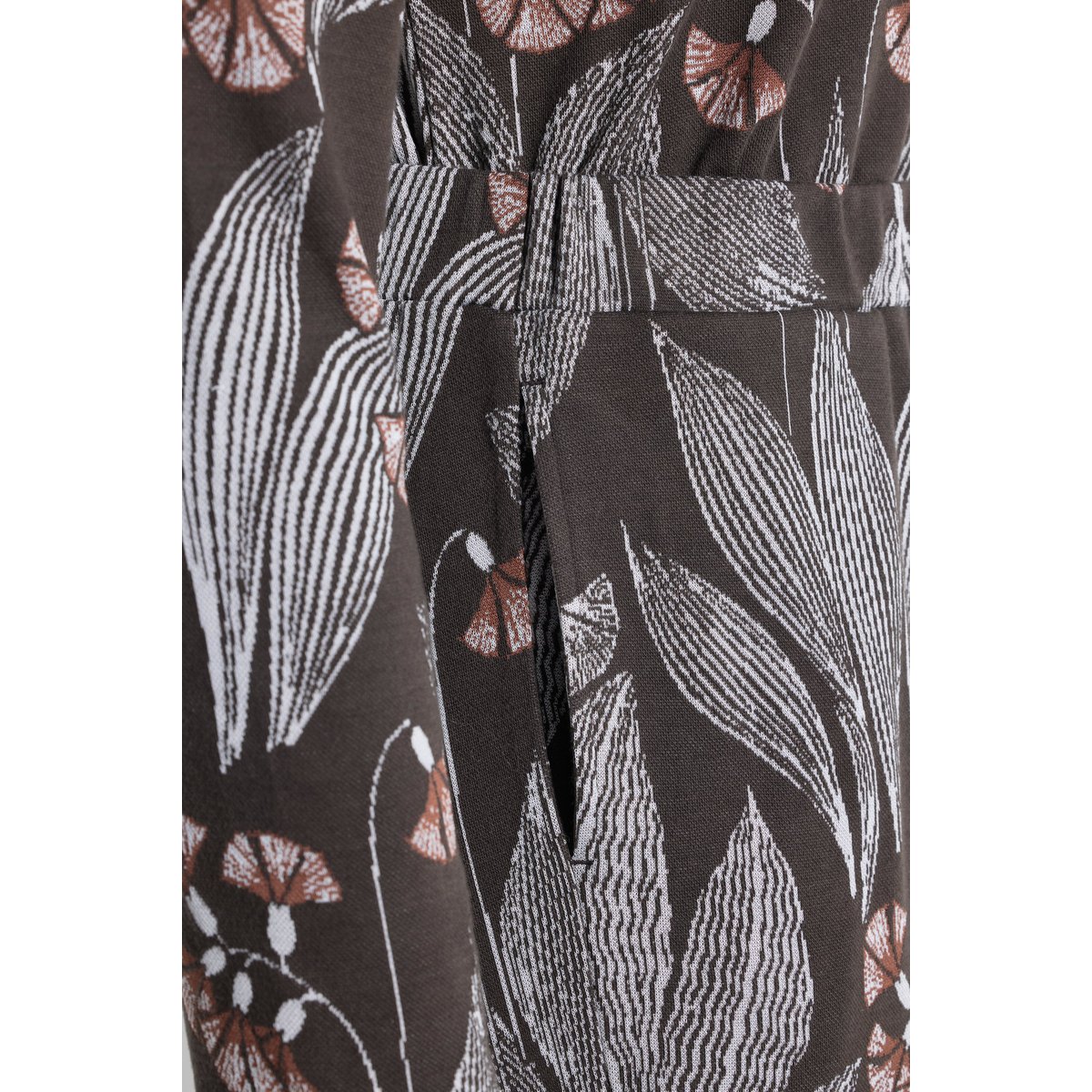 Pantalon Rose en molleton de coton bio noir marron, ULLA POPKEN
