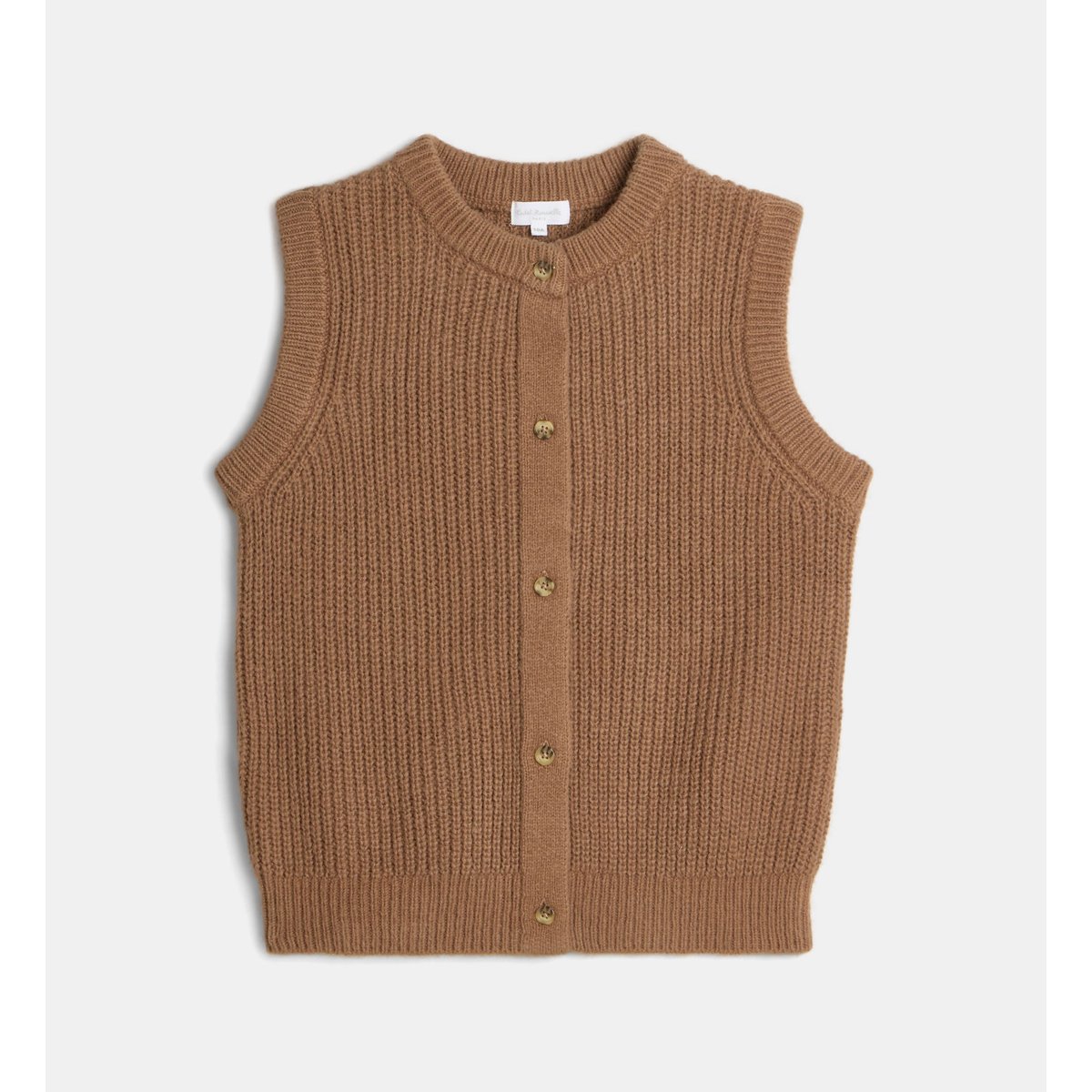 Gilet sans manches tameousse kids maille marron, CADET ROUSSELLE