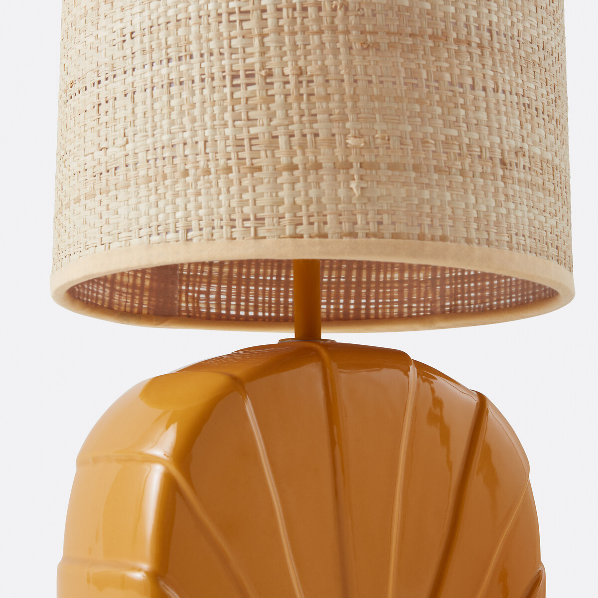 Lampe à poser en céramique et raphia, SUNIA ocre, LA REDOUTE INTERIEURS
