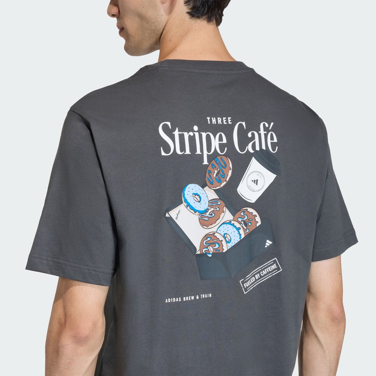 T-Shirt Coffee Cafe Donut Box Graphic T-Shirt Coffee Cafe Donut Box Graphic grey six, ADIDAS SPORTSWEAR