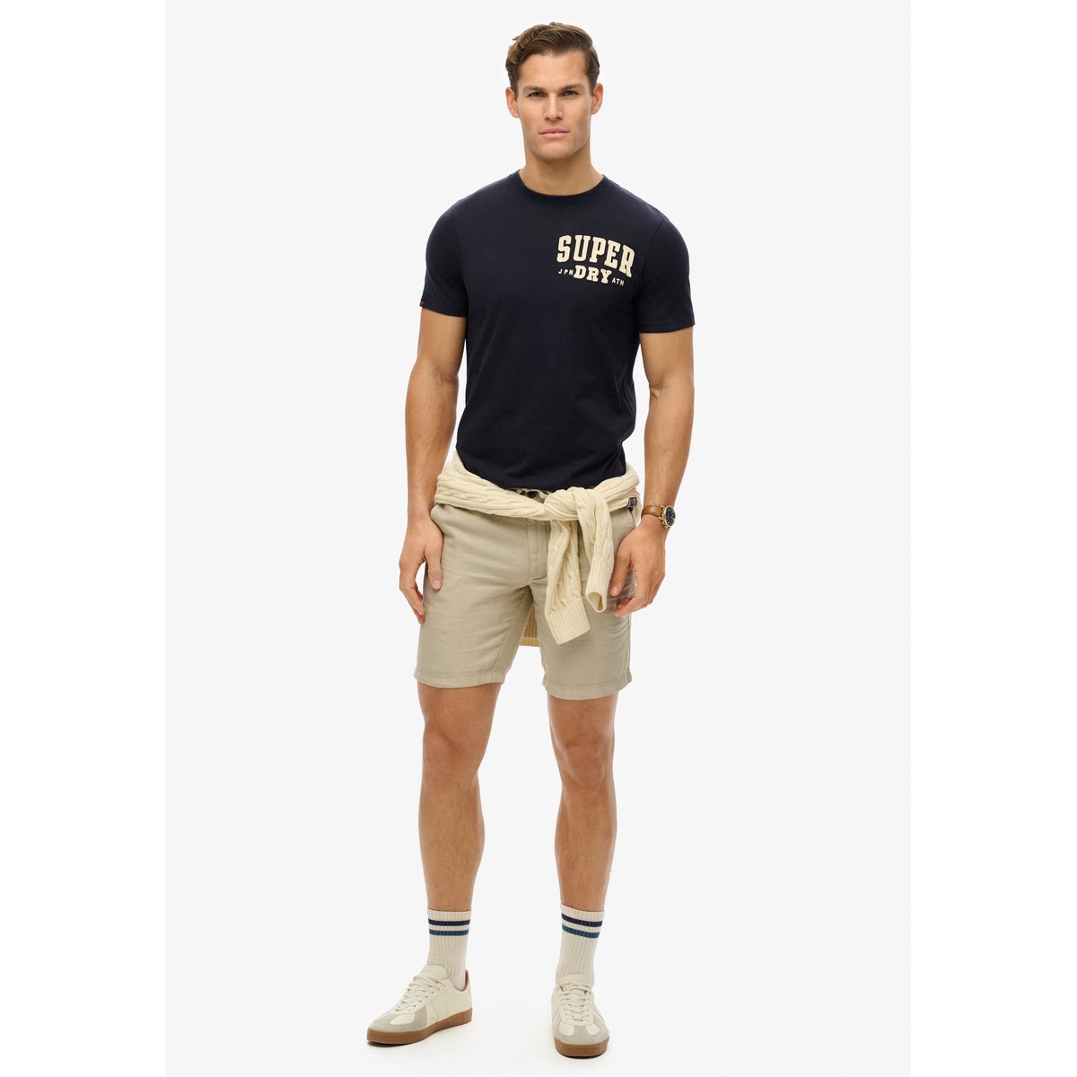 T-shirt Vintage Athletic bleu marine éclipse, SUPERDRY