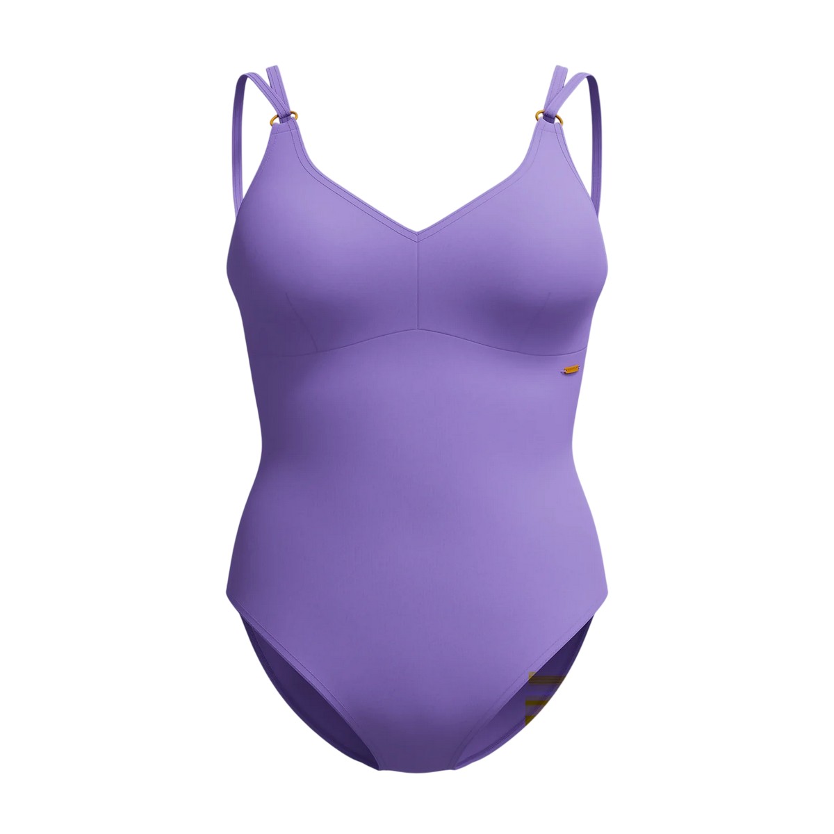 Maillot de bain 1 pièce uni à col V et bretelles ajustables violet, SPEEDO