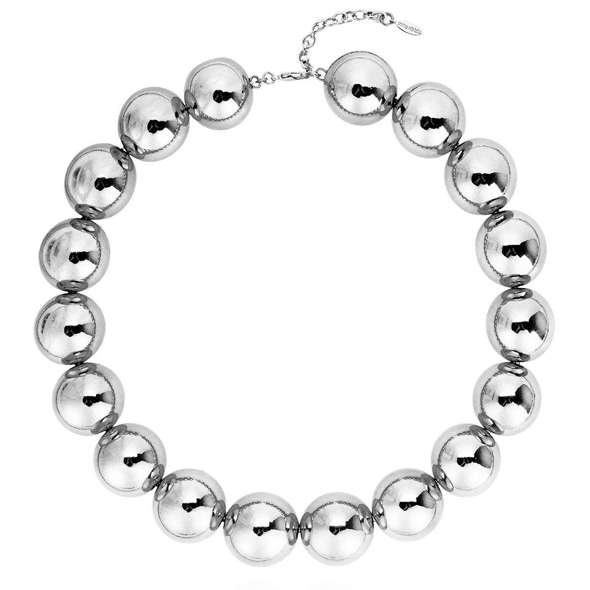 Collier de perles rondes NAOKI argenté, HIPANEMA