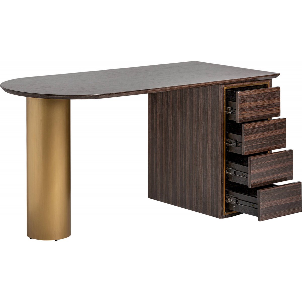Bureau en bois style art déco S.cheb doré nuancé de noir élégance art déco, RECOLLECTION