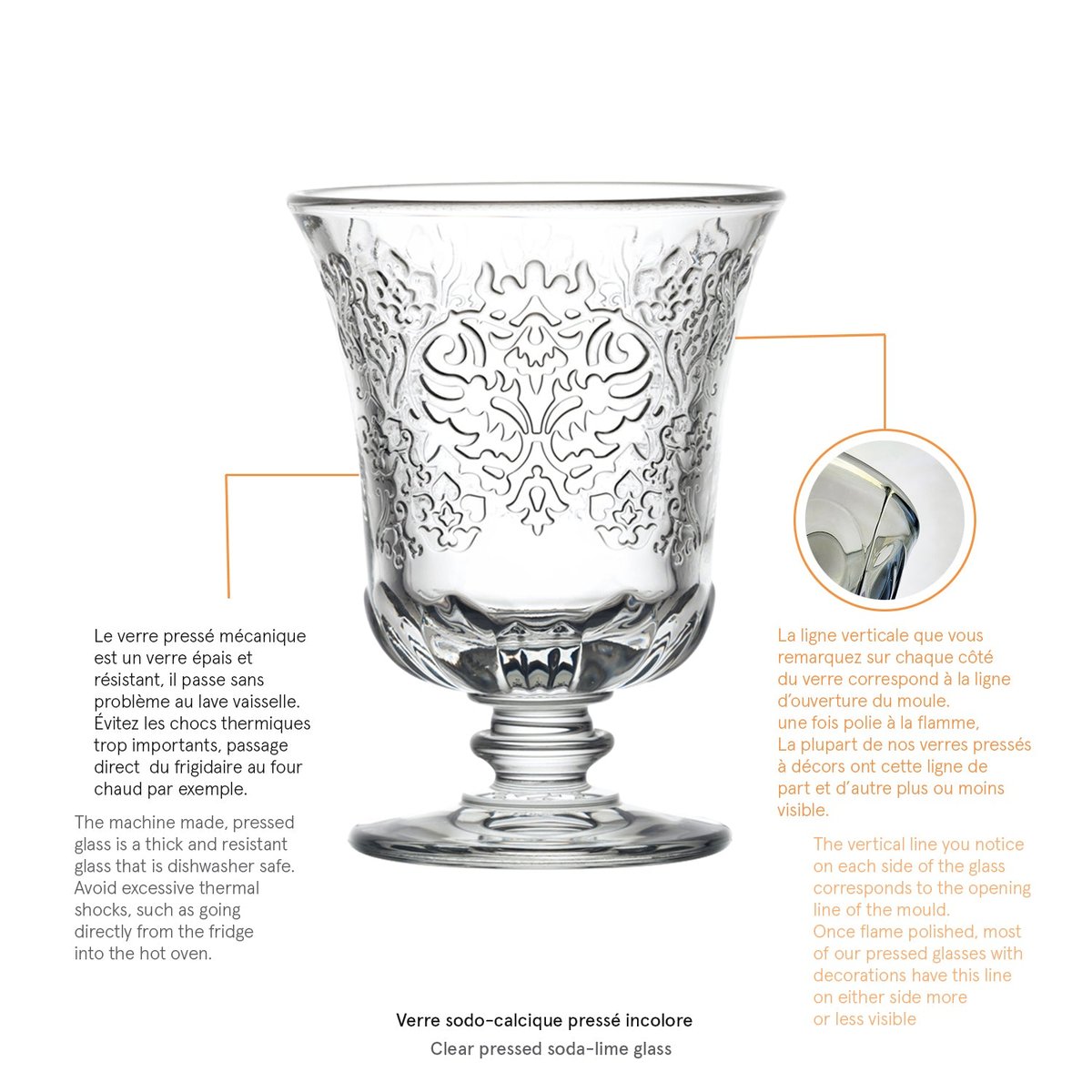 Lot de 6 Verre à eau, AMBOISE transparent, LA ROCHERE