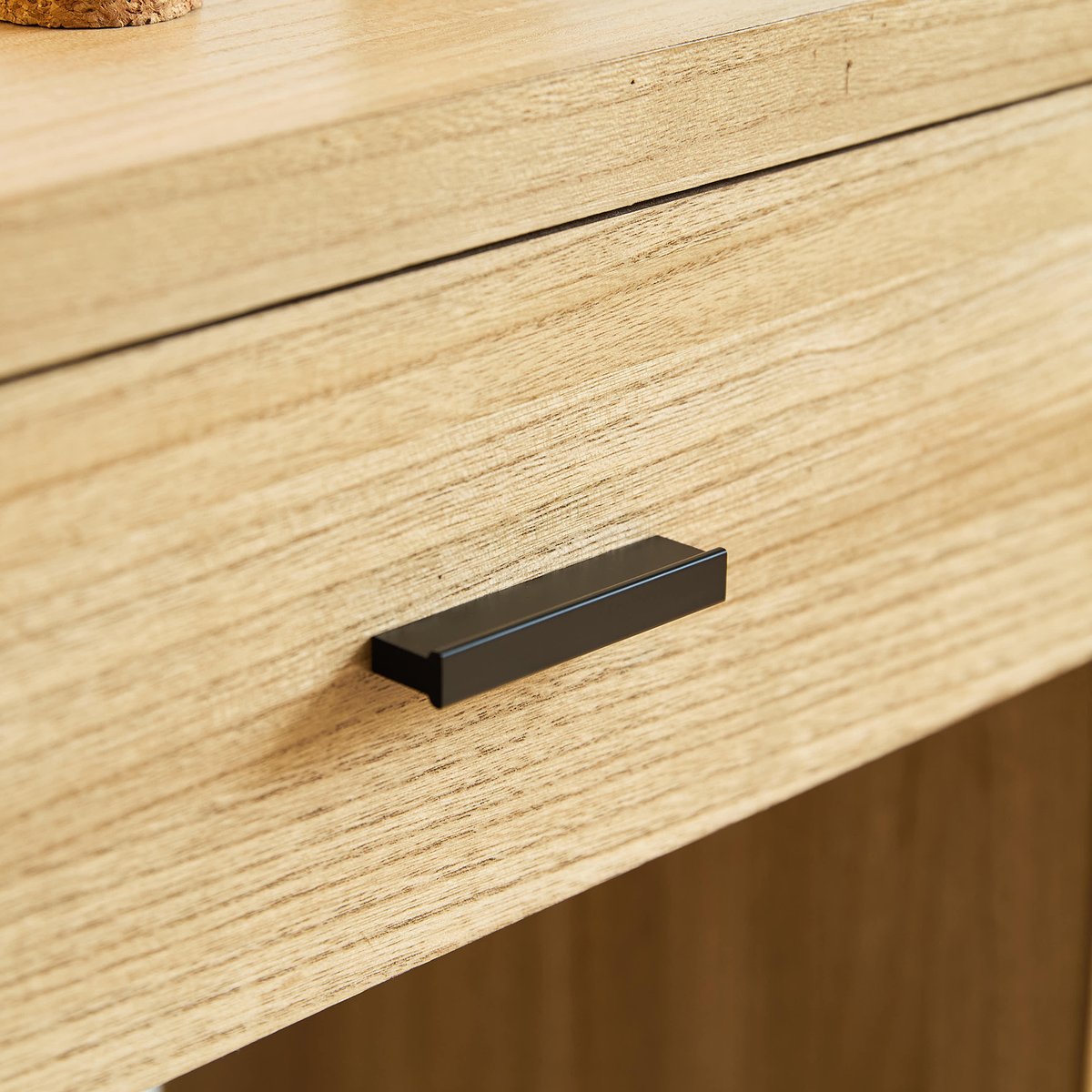 Console 2 tiroirs, bois, SKIVE bois naturel, NORDLYS
