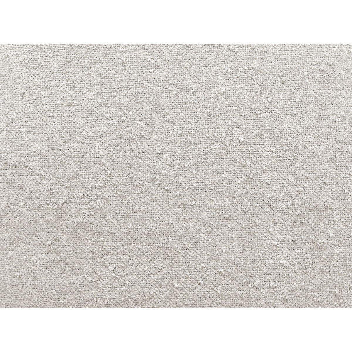 Canapé droit fixe 3 places en tissu texturé avec pouf, EVEREST blanc, BOBOCHIC