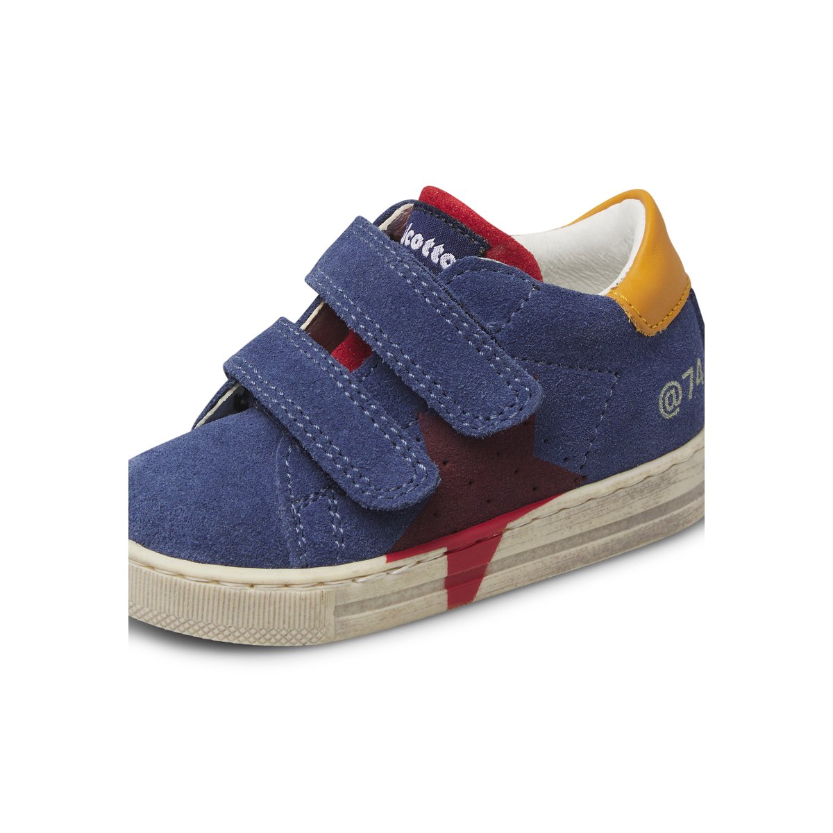 Baskets en cuir et suède SALAZAR 3 VL bleu-rouge, FALCOTTO