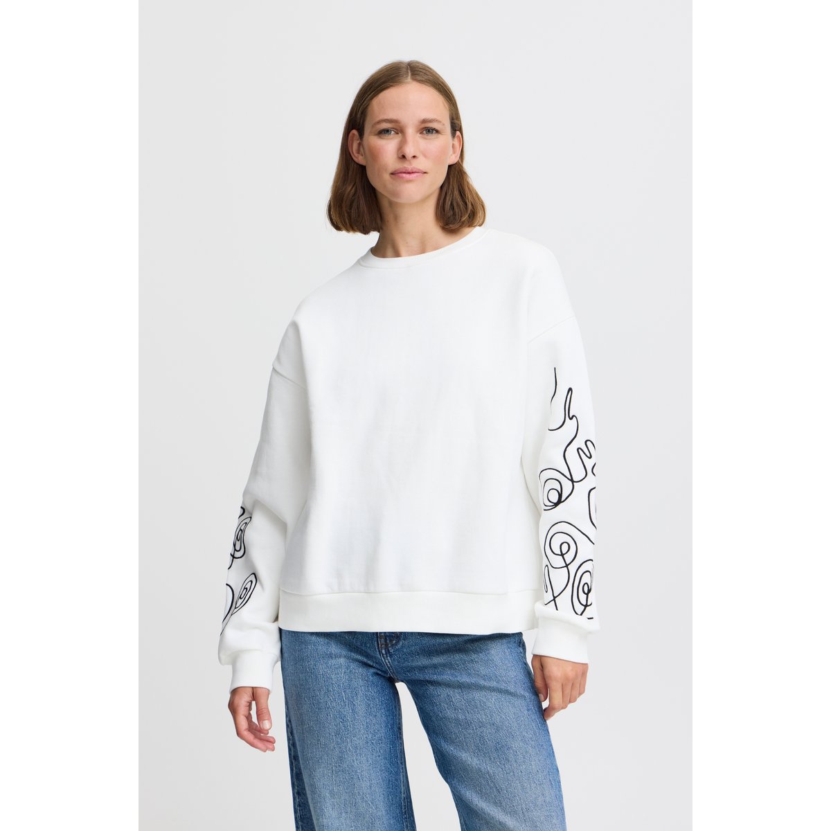 Sweatshirt blanc off white, B.YOUNG
