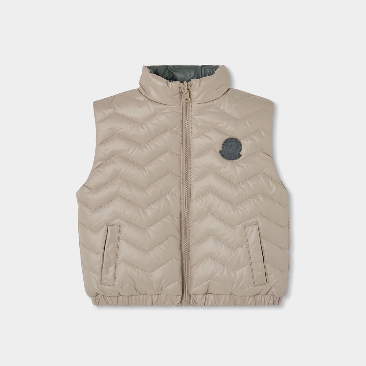 Gilet technique garçon réversible vert, BOBOLI