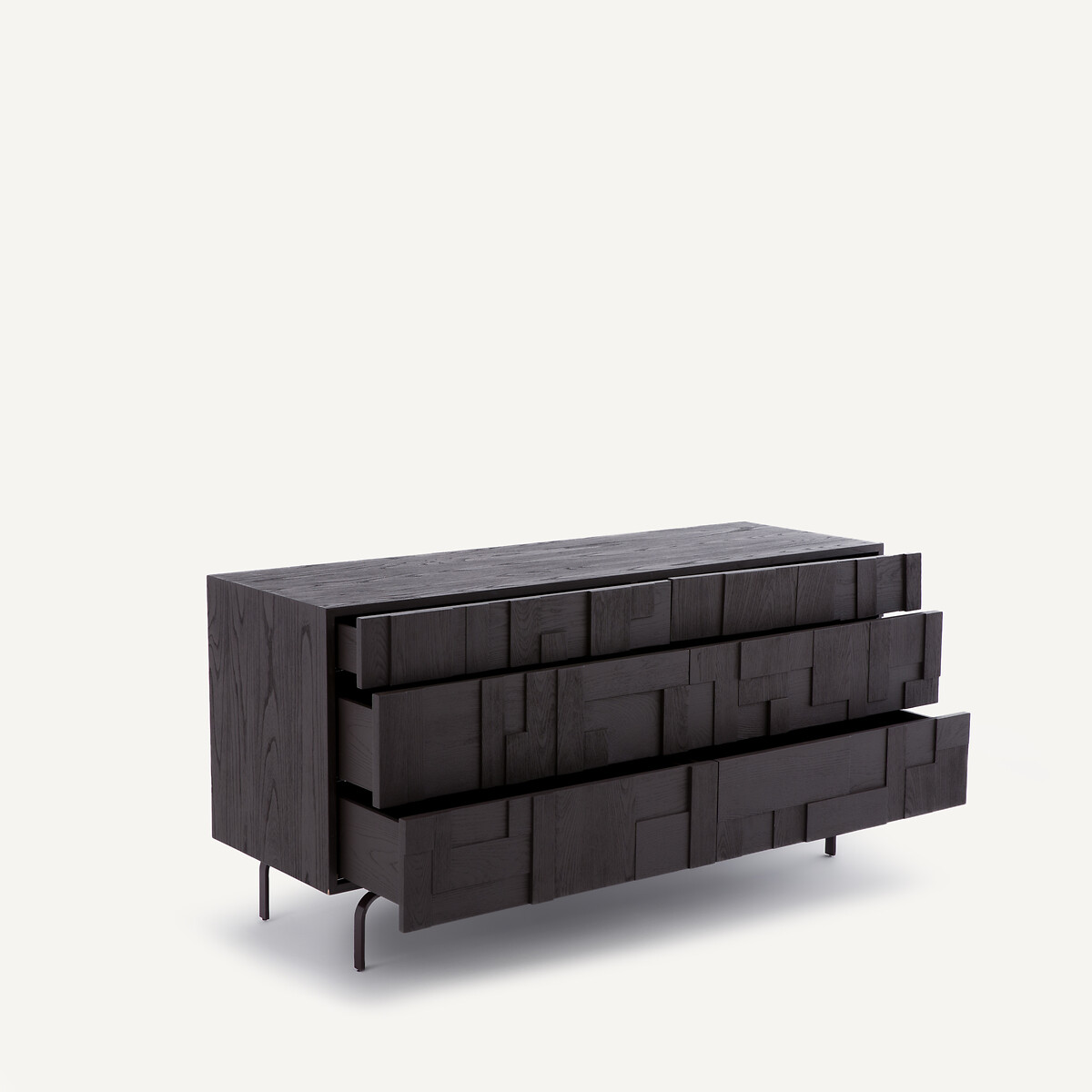 Commode 6 tiroirs plaquée orme teinté, Kimal café grillé, AM.PM
