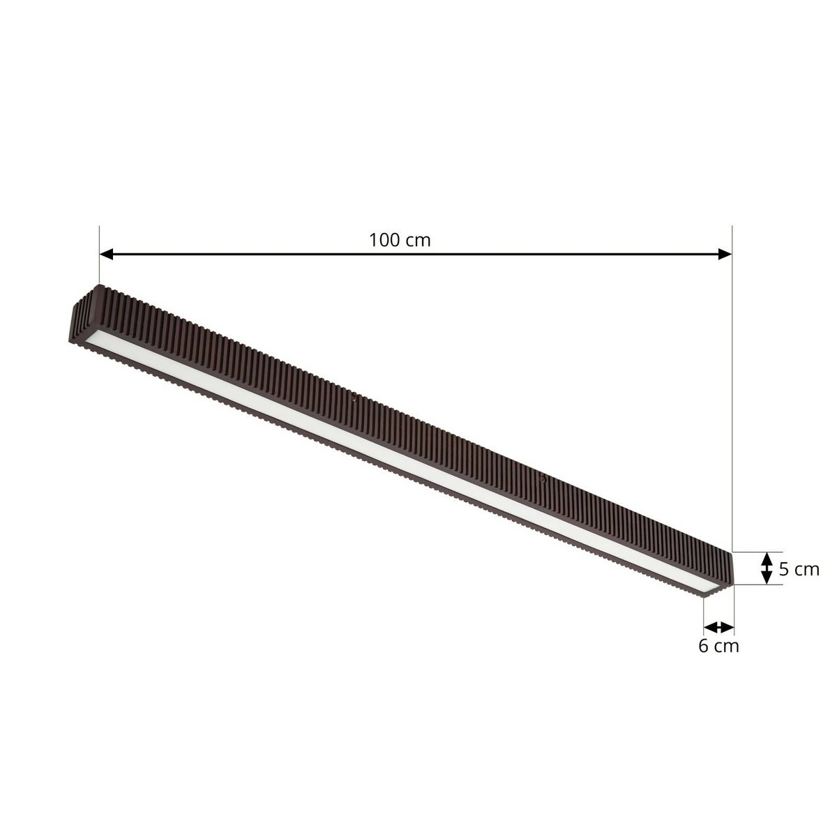 Plafonnier en bois designLED, Emara chêne foncé, noir, blanc, LUCANDE