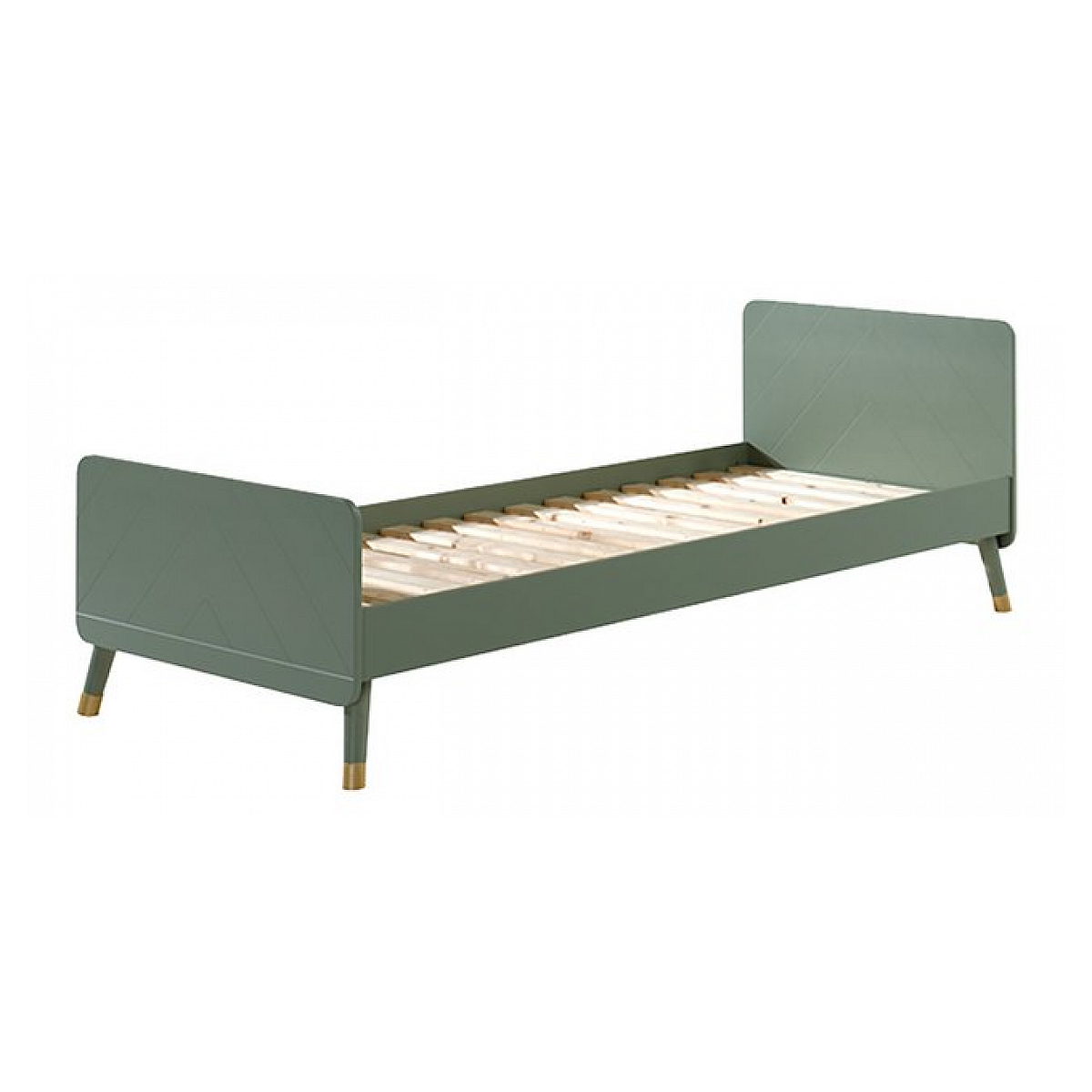 Lit Billy olive couleur unique, VIPACK
