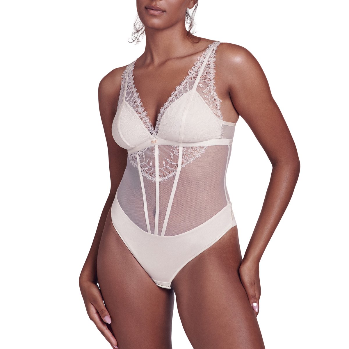 Body brésilien sans armatures Rose mariage ivoire ivoire, LISCA