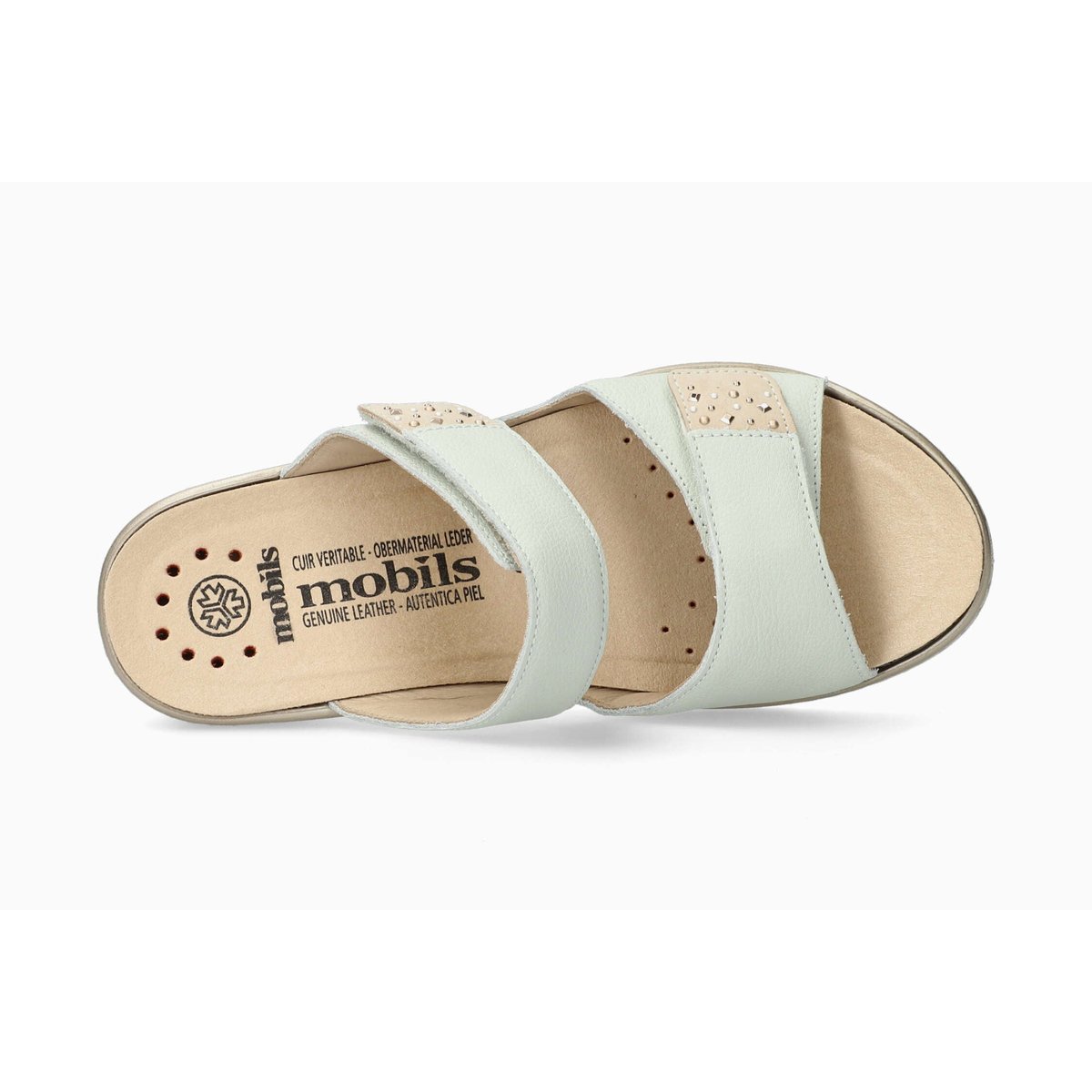 Sandales en cuir NAVINA vert eucalyptus 5149, MEPHISTO