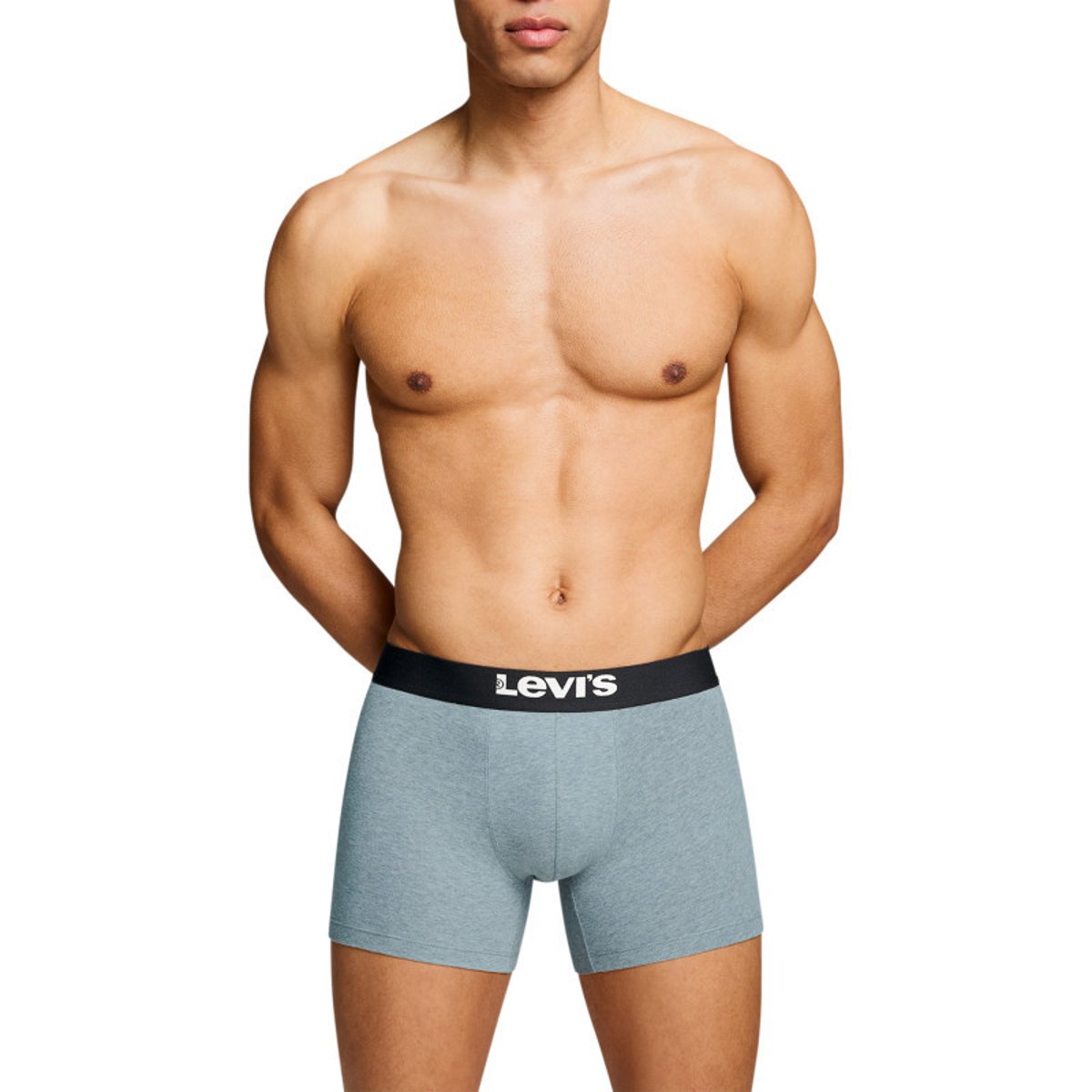 Lot de 3 boxers courts gris et noir en coton avec ceinture élastiquée gris et noir, LEVI'S
