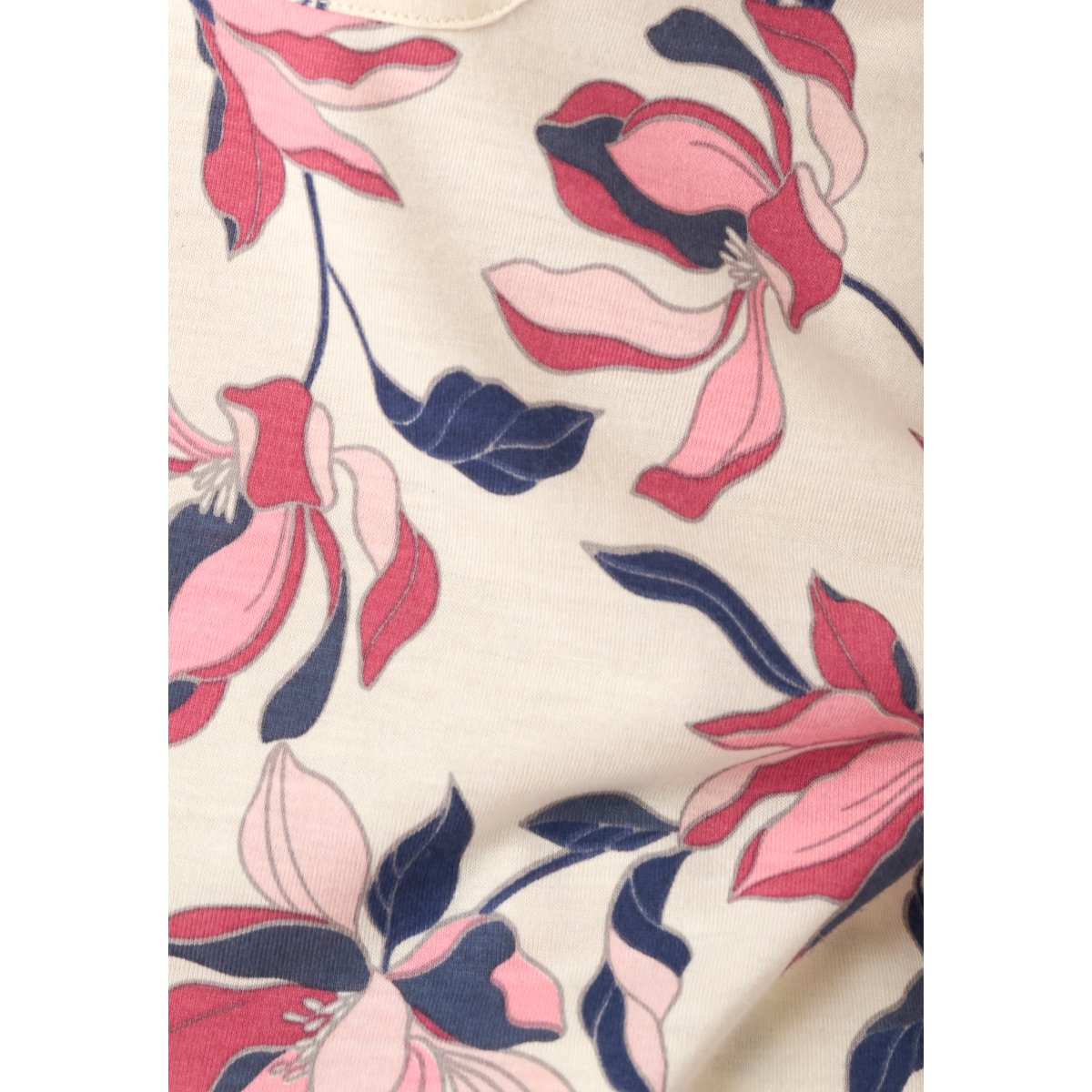 Pyjama boutonné Thermolactyl marron beige fleuri, DAMART