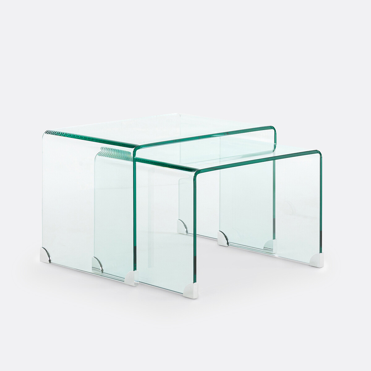 Tables basses gigognes en verre trempé, Joan transparent, LA REDOUTE INTERIEURS
