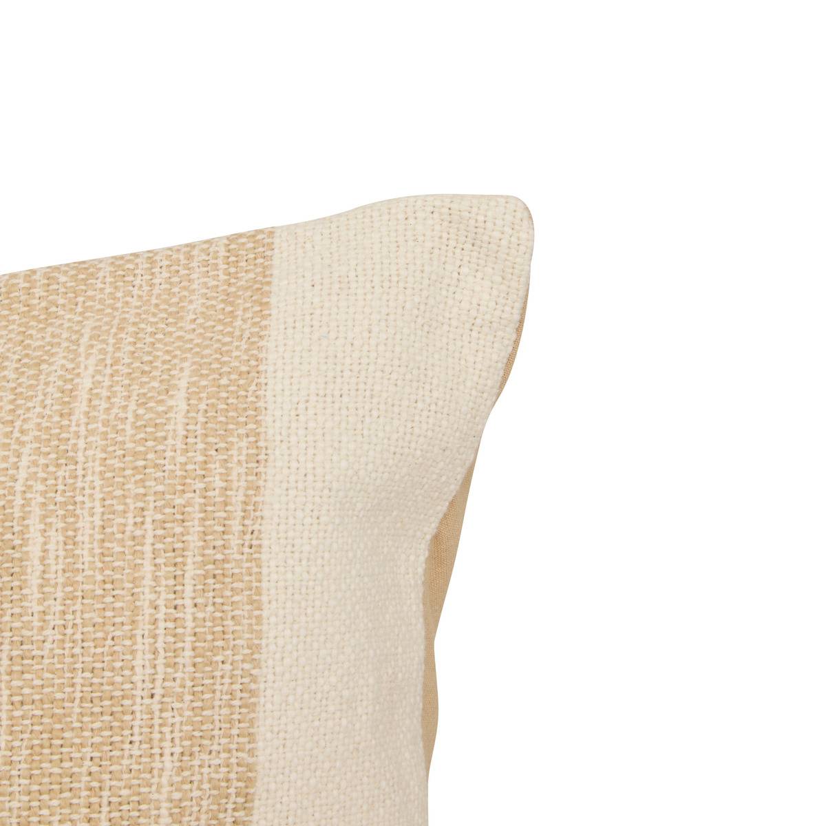Coussin déhoussable en coton LAINI blanc, ATMOSPHERA