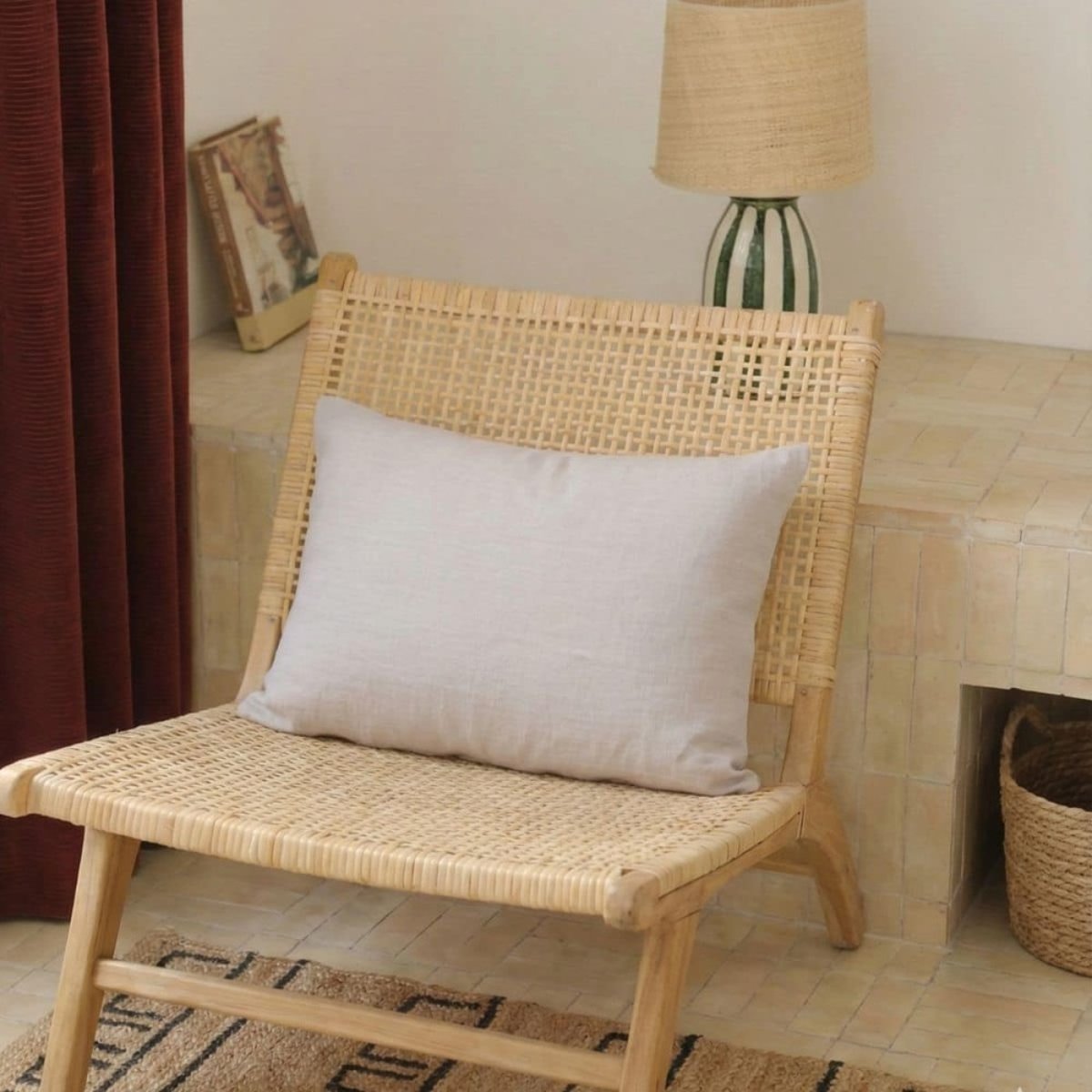 Coussin rectangulaire 40x60cm gris, ORNAMI