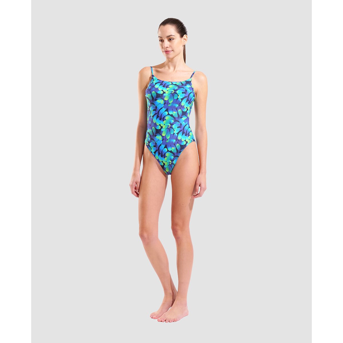 Einteiliger Badeanzug Beachwear grün/blau bedruckt, ARENA