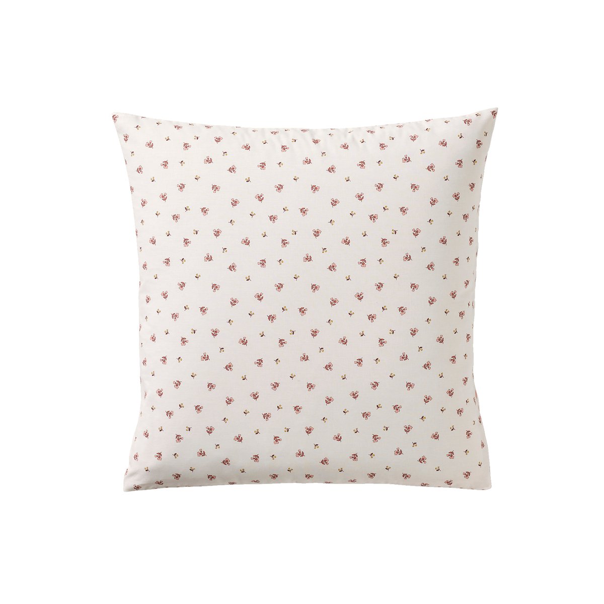 Parure housse de couette et taie d'oreiller réversible FLEURS RAYURES, avec coton recyclé rose imprimé, VERTBAUDET