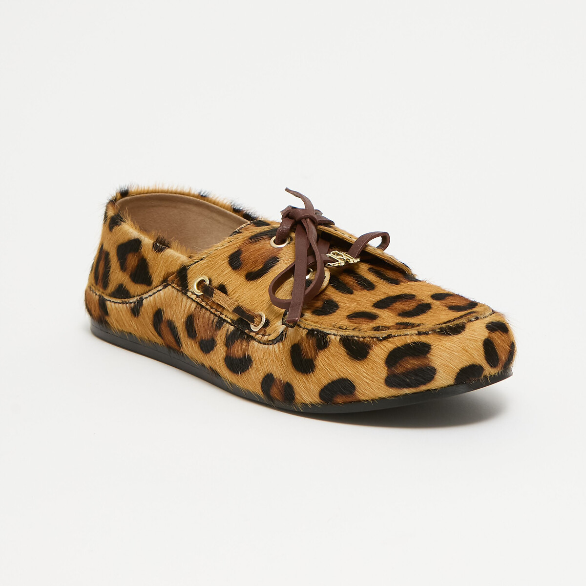 Mocassins en cuir imprimé léopard, COPAIN léopard, PETITE MENDIGOTE