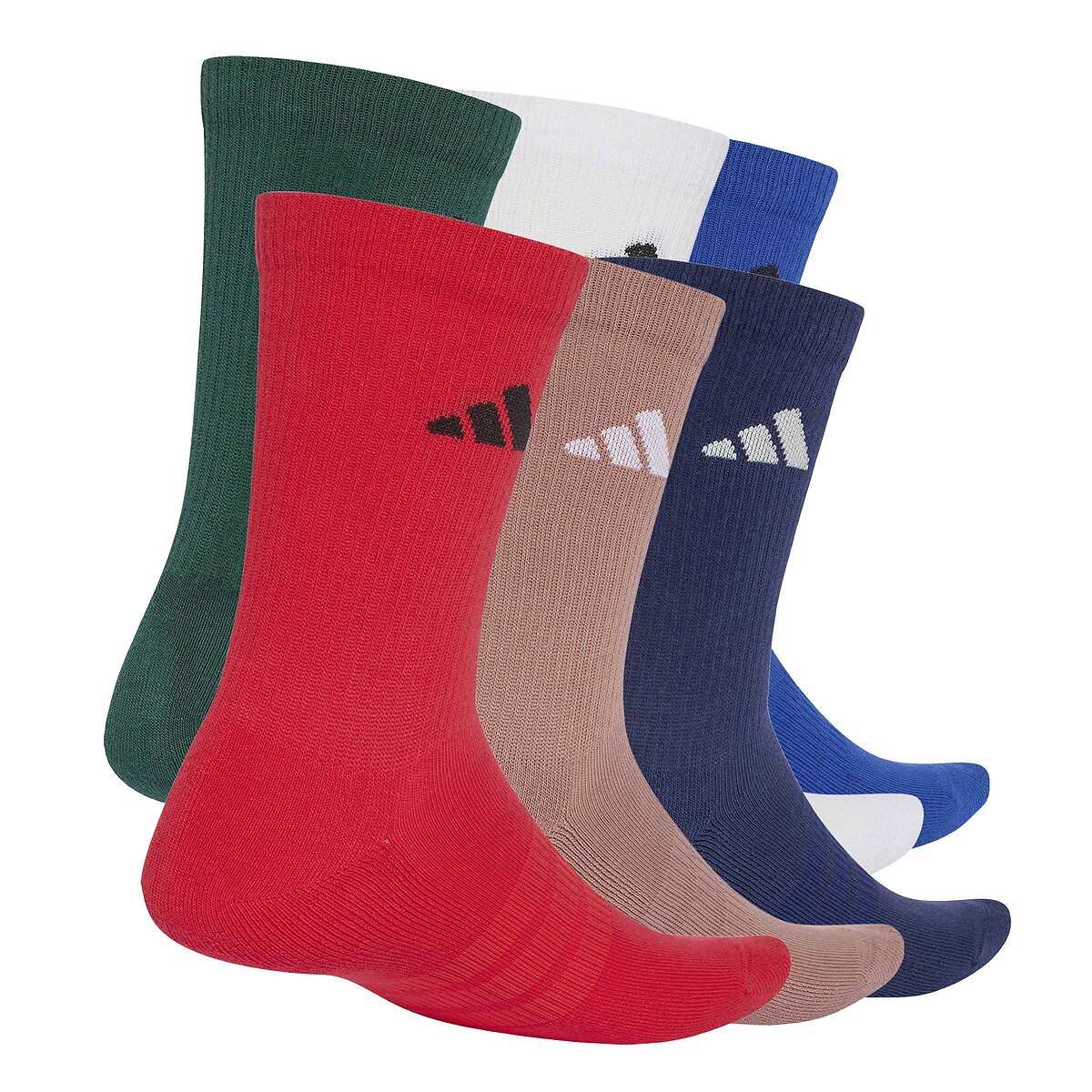 Lote de 6 pares de meias altas multicolor, adidas Performance