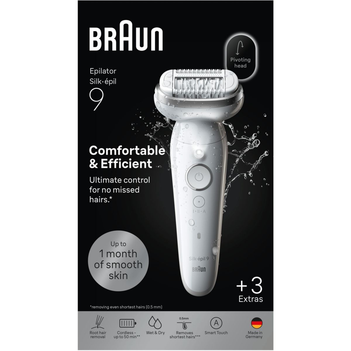Epilateur électrique Silk-épil SES 9-030 couleur unique, BRAUN