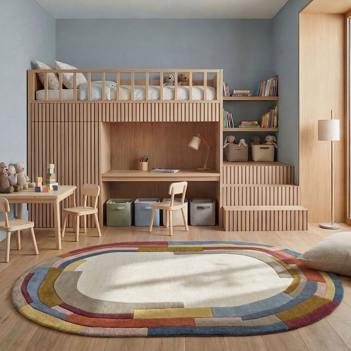Tapis 100% laine EMRYC multicolore, FLAIR RUGS