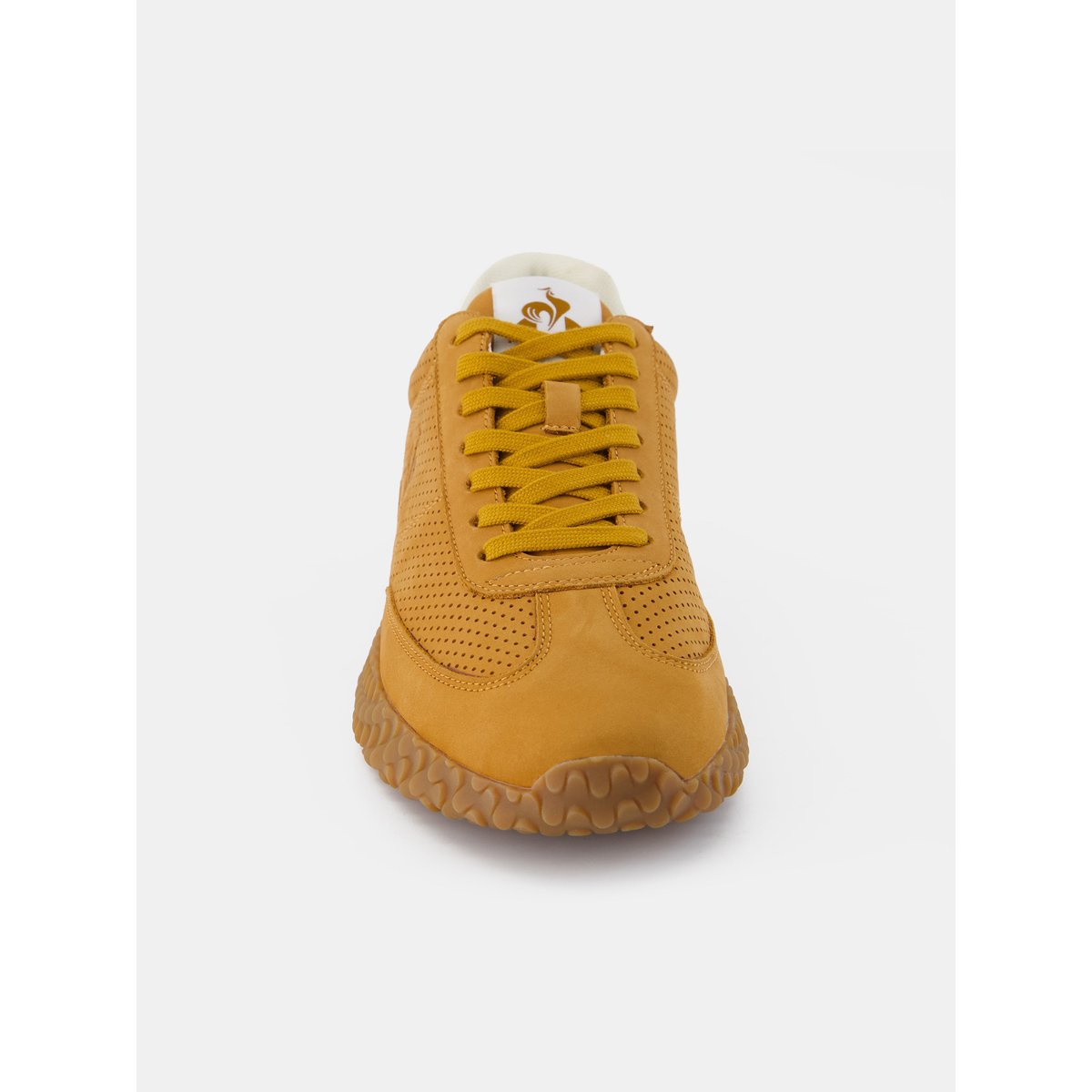 Sneakers rétro-running en nubuck et détails suede Veloce oak buff, LE COQ SPORTIF
