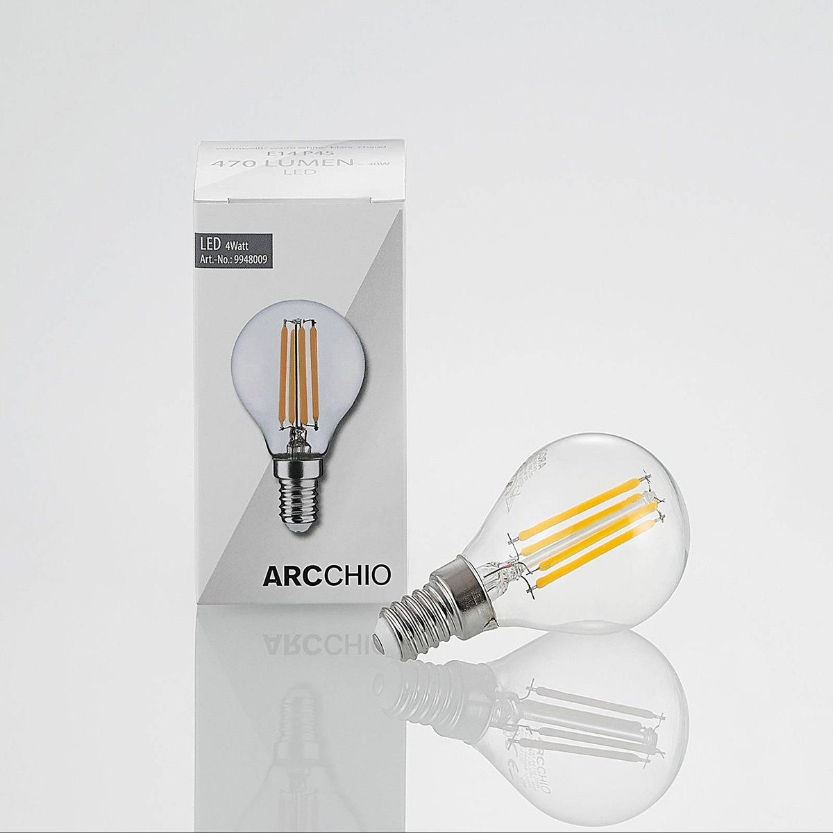 Ampoule E14 en verreLED, E14 4W couleur unique, ARCCHIO