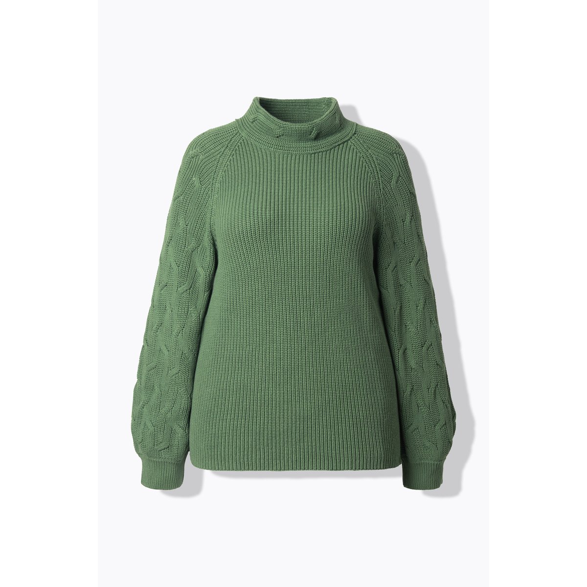 Pull en coton bio vert mousse, ULLA POPKEN