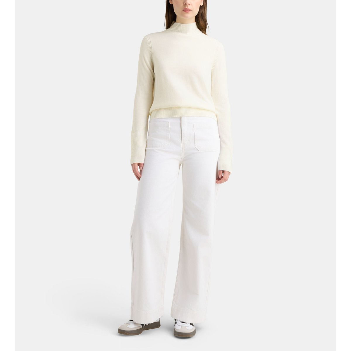 Pull droit flore cm écru, GALERIES LAFAYETTE