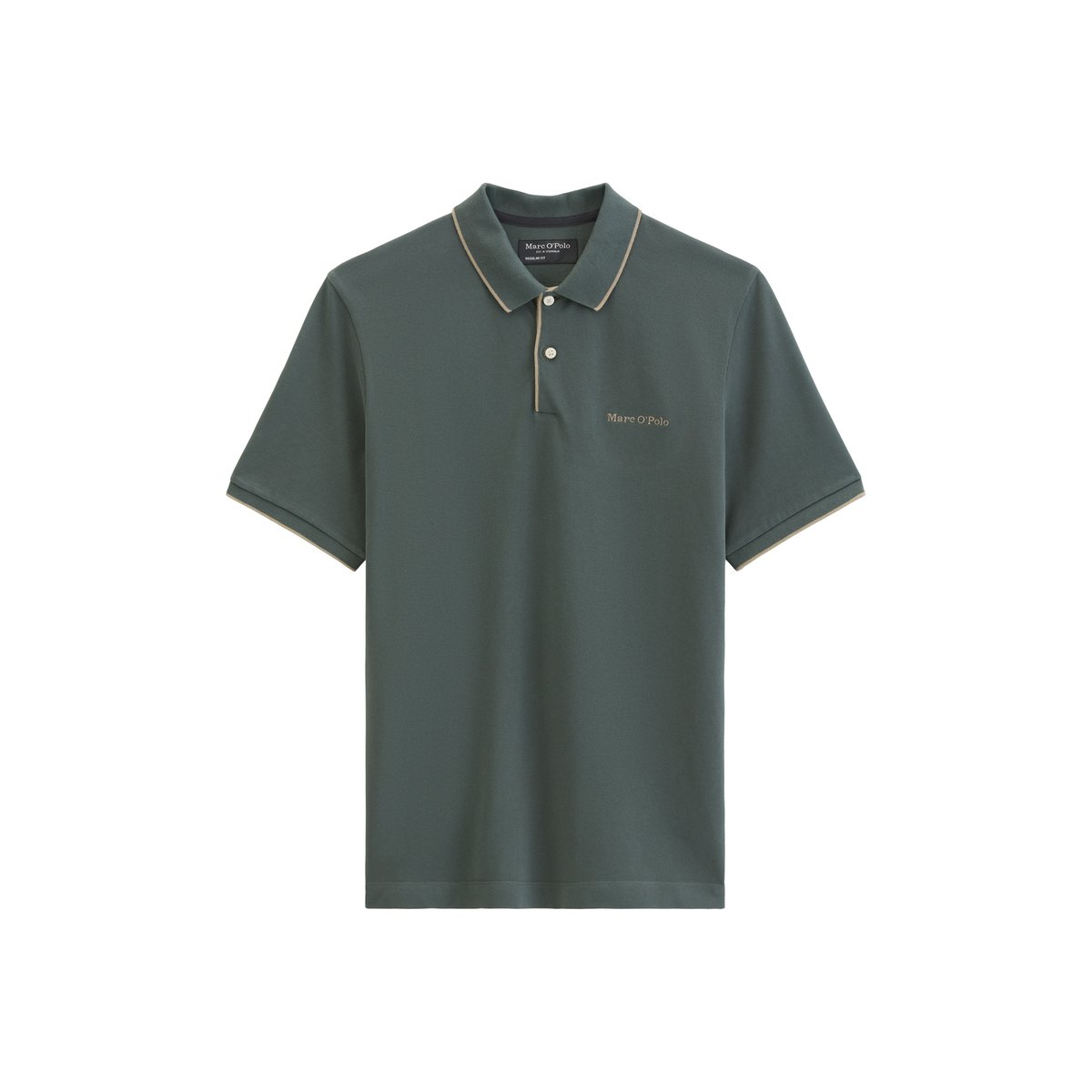 DfC Polo Piqué régulier en pur coton bio gris foncé, MARC O'POLO