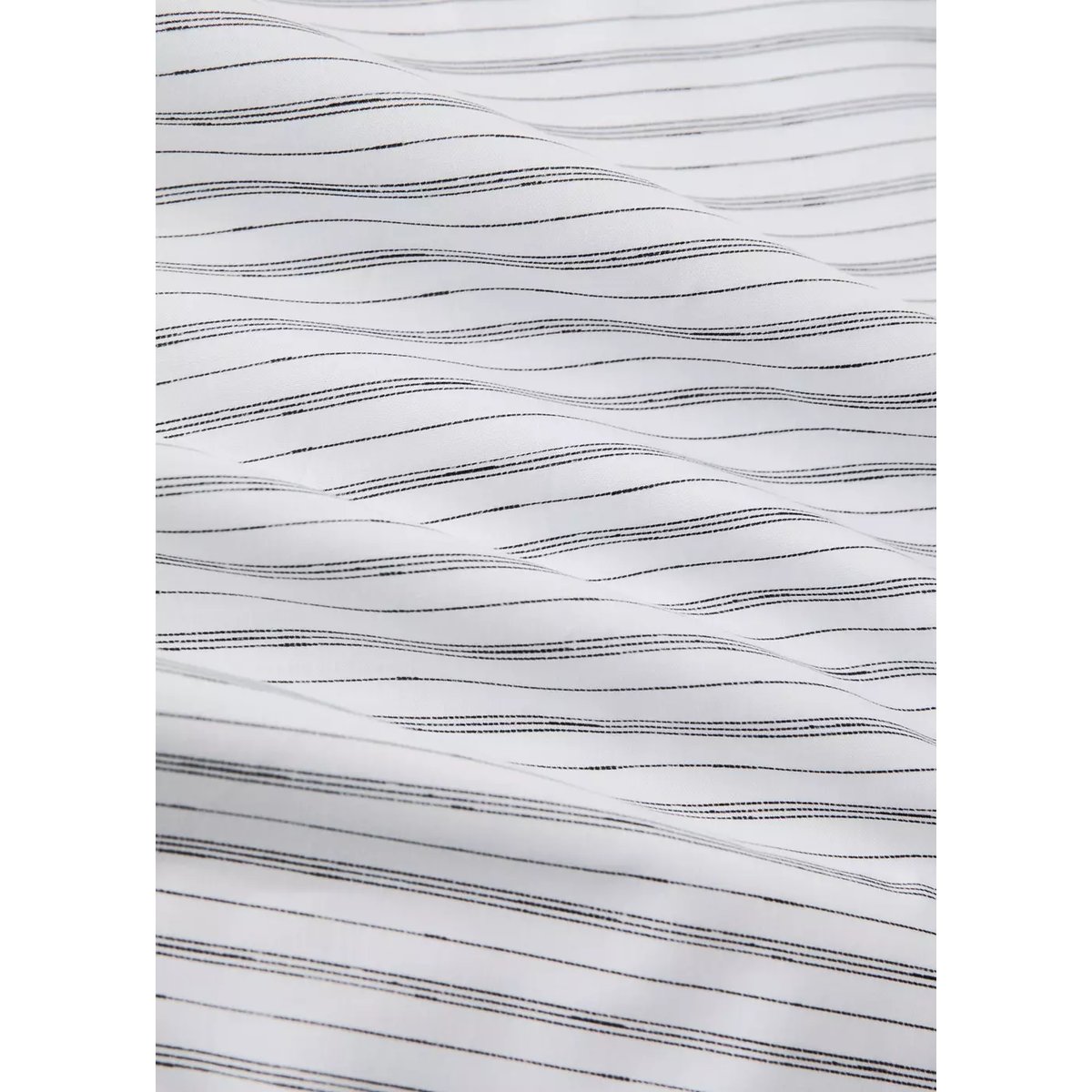 Drap plat percale rayures Lit 180/200 cm gris, MANGO HOME
