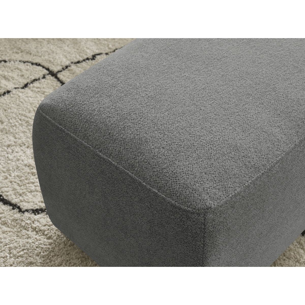 Pouf tissu chiné, ATILLA gris foncé, BOBOCHIC