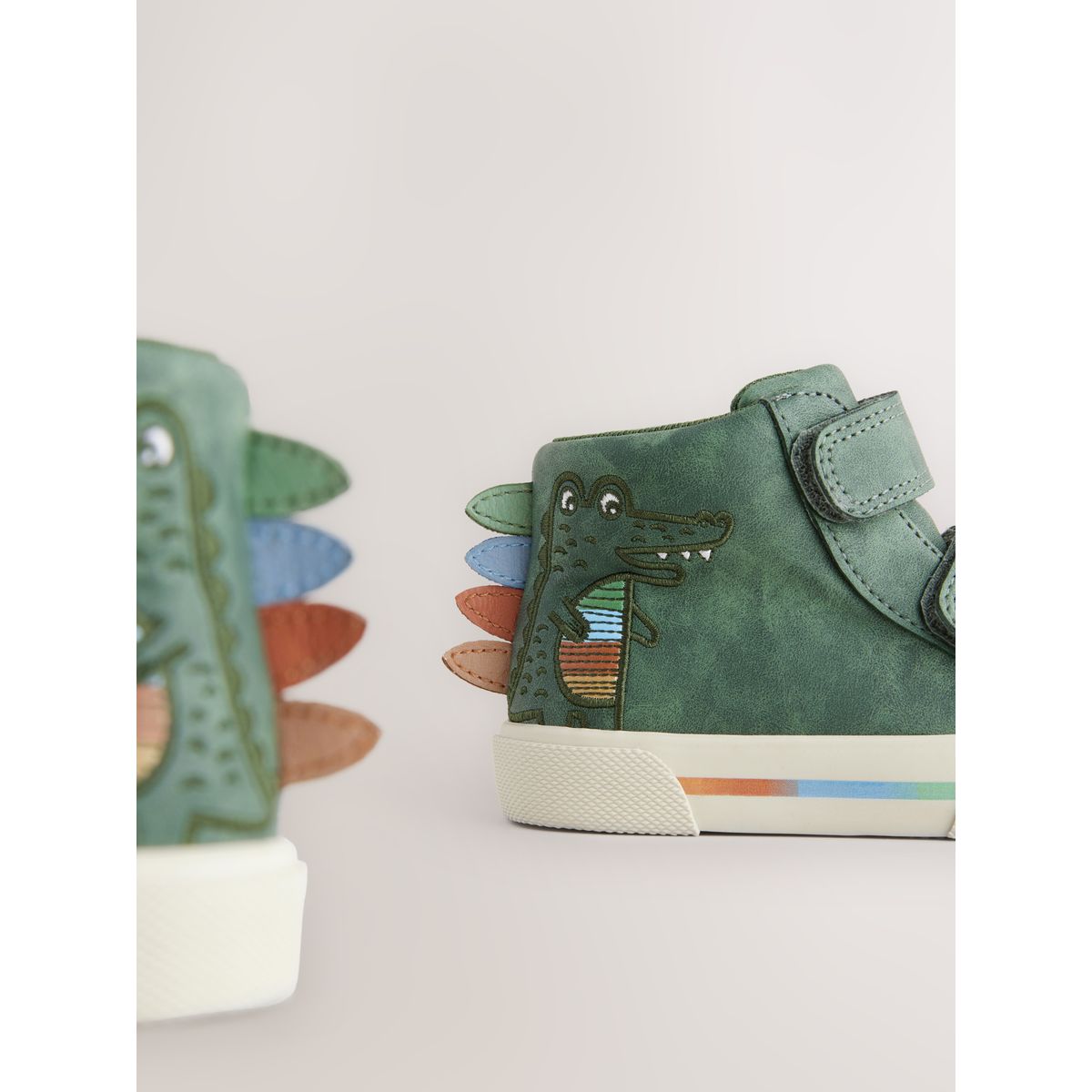 Bottines à fermeture scratch crocodile vert, NEXT