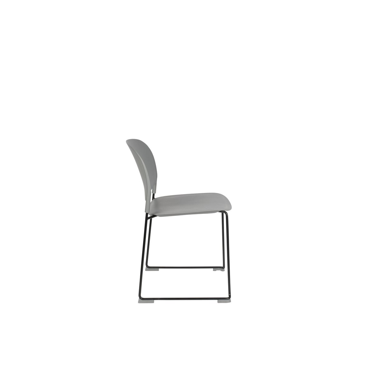 Chaise design empilable en polypropylène (lot de 4), STACKS gris, BOITE A DESIGN