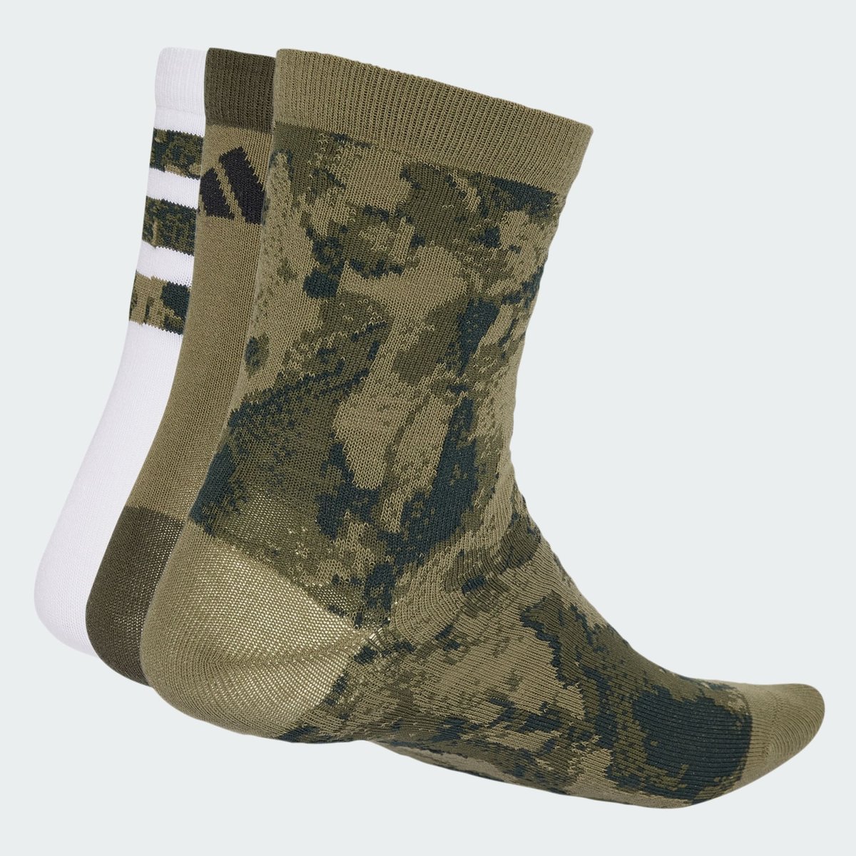 Chaussettes Graphiques Camo Junior Garçons (3 Paires) Chaussettes Graphiques Camo Junior Garçons (3 Paires) olive strata / olive strata / white, adidas Performance