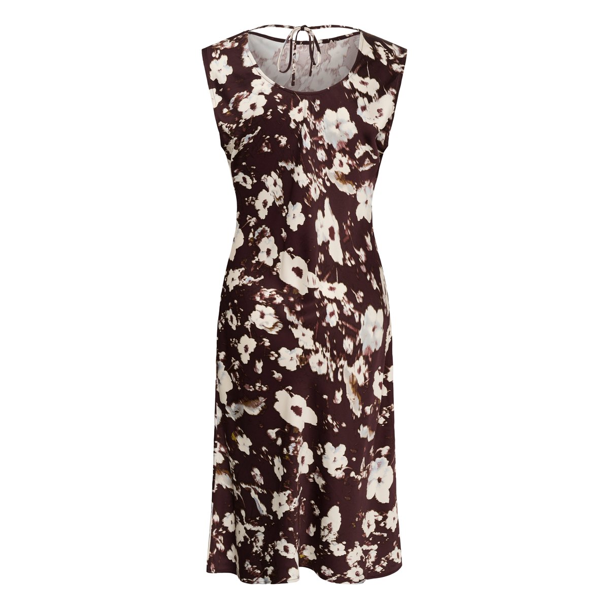 Robe marron brown flower print, SOAKED IN LUXURY