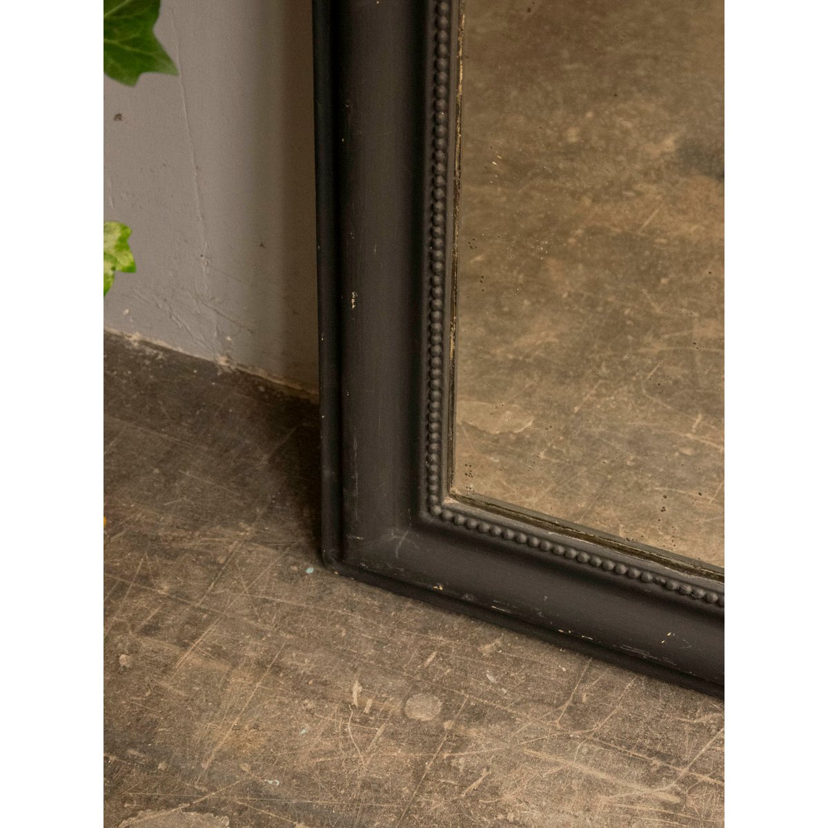 Grand miroir au cadre noir Georges N°1178 - Bon état noir, DEBONGOUT