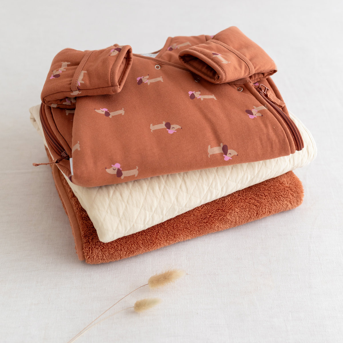 Gigoteuse avec moufles hiver - TOG 3 Cocon bien chaud wouff noisette, BEMINI