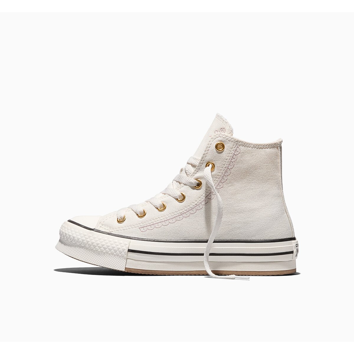 Kids Chuck Taylor All Star EVA Lift Hi Lace Trainers ecru , CONVERSE