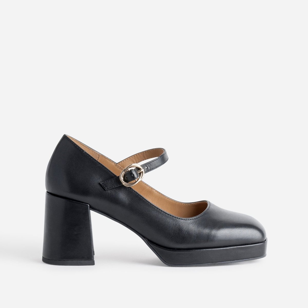 Escarpin en cuir URSULA noir, ERAM