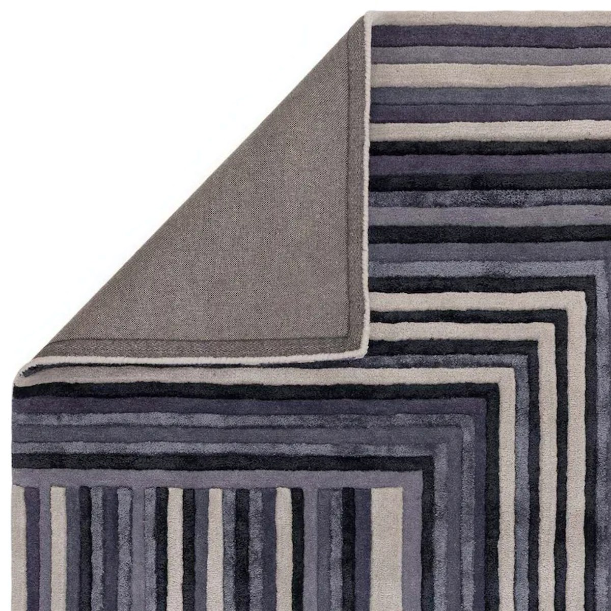 Tapis salon et chambre moderne en laine NETO bleu, NOVATREND